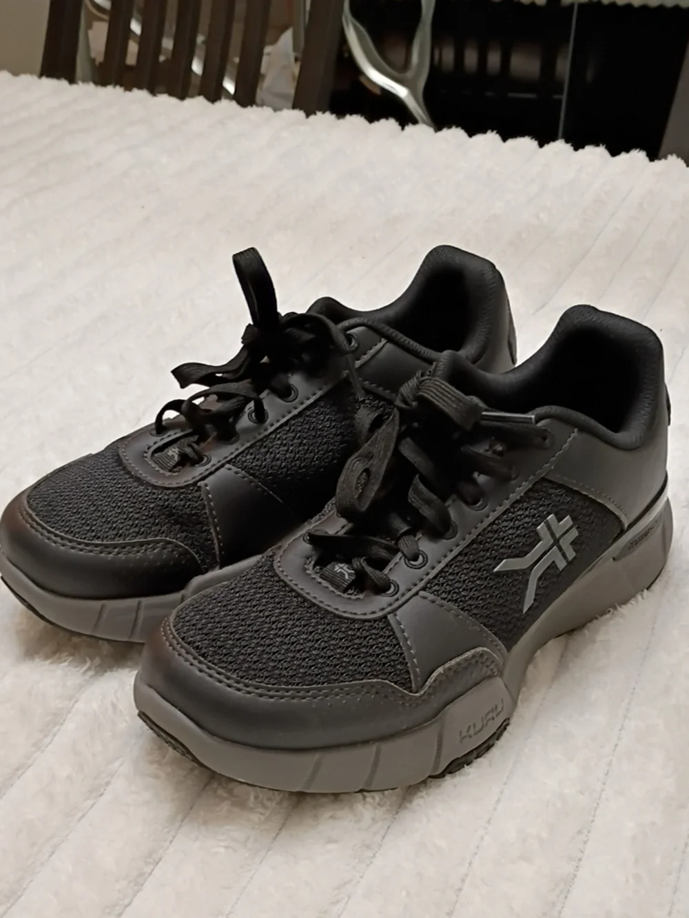 Kuru Quantum 2 Black Plantar Fascitis Orthopedic Support Walking Work Shoes 7W